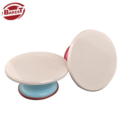 Bakest wholesaler  plastic Rotating Cake Decoration Stand with silicone bottom